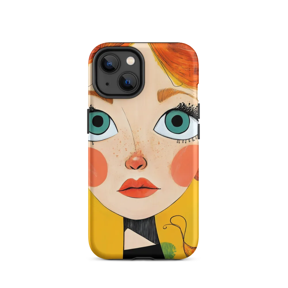 Whimsical Portrait of a Girl | Phone Case |  14 | Tough Case | Matte