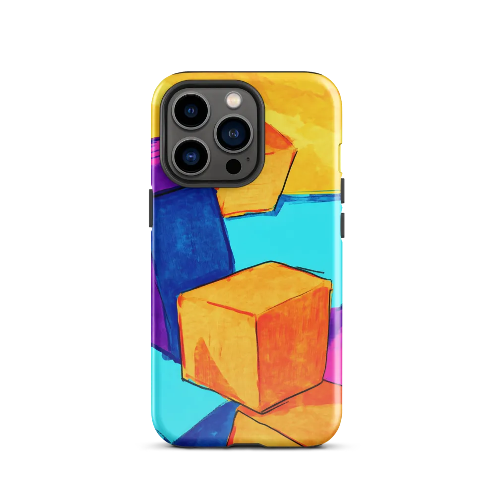 Playful Cubes in Vibrant Harmony | Phone Case |  13 Pro | Tough Case | Glossy
