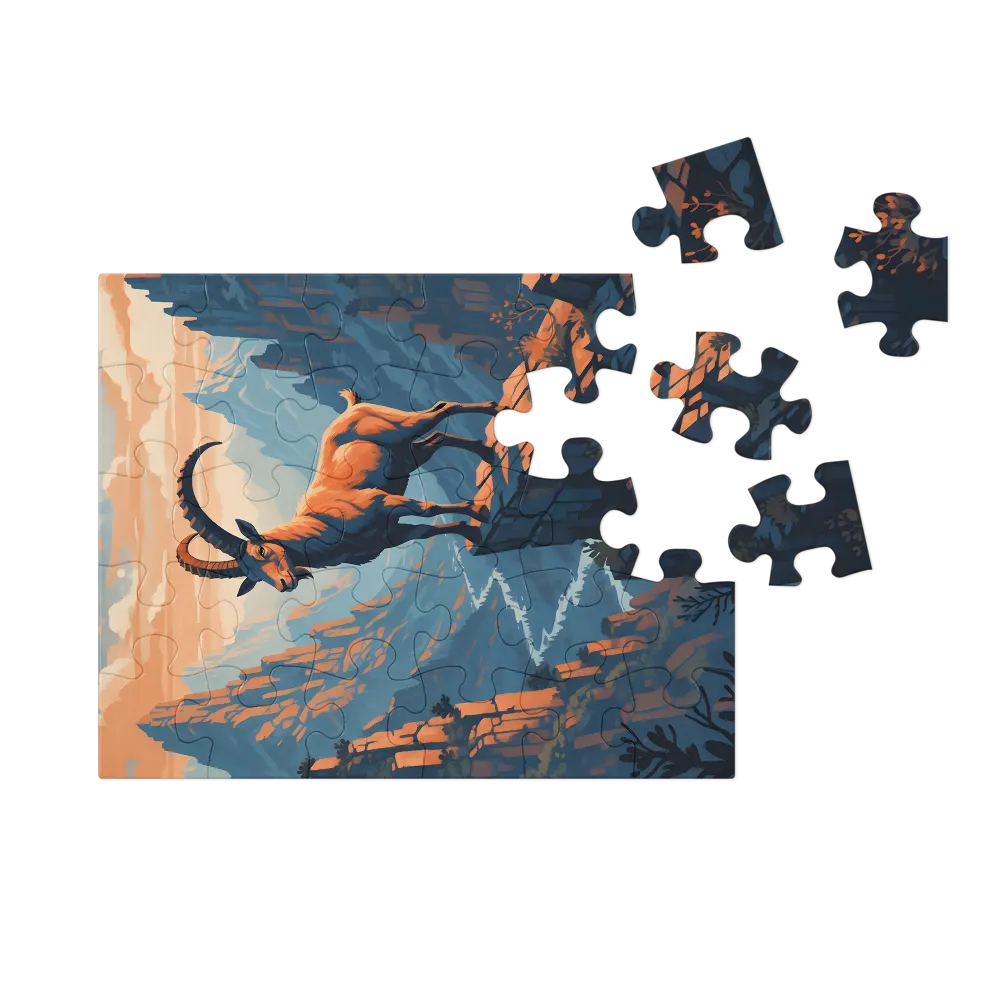 Sentinel of the Peaks 
 Jigsaw Puzzle in Tin Box