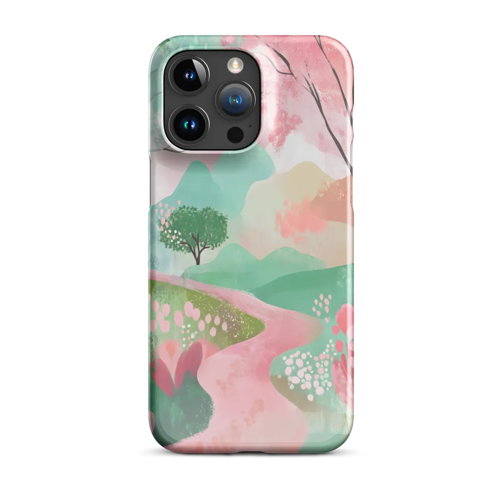 Pastel Path Through Blossoming Hills