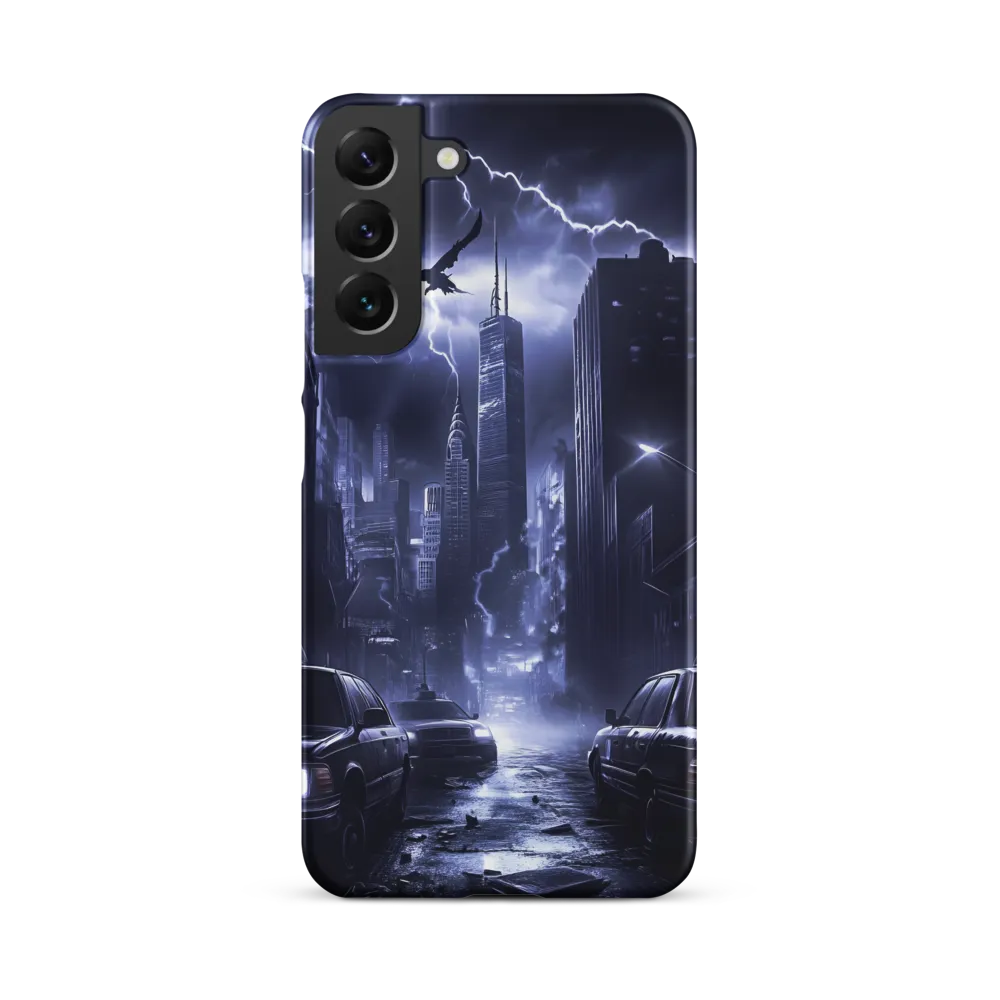 Stormy Cityscape: Shadows of the Night | Phone Case |  S22 Plus | Snap Case | Matte