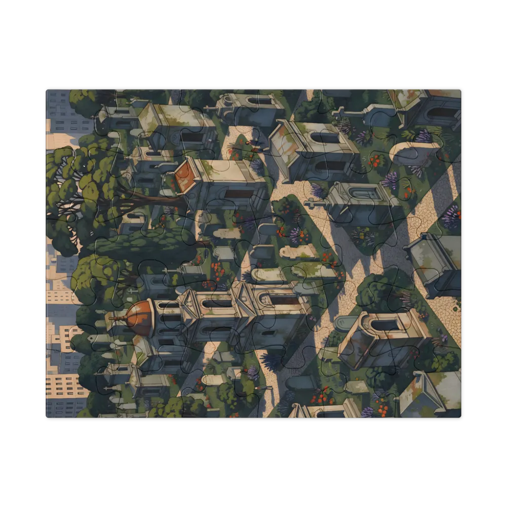 Urban Cemetery 
 Jigsaw Puzzle in Tin Box