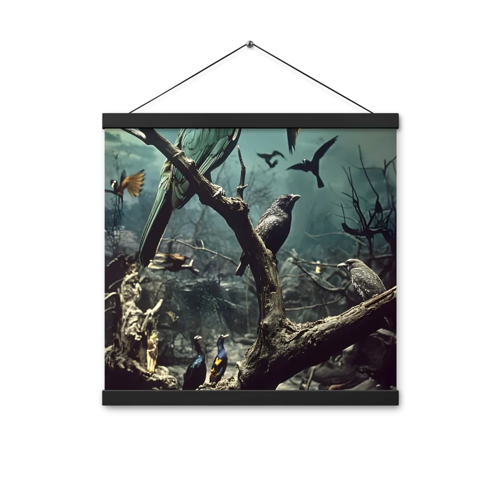 Whispers of the Avian Realm | Poster With Black Wood Hanger | 16″×16″