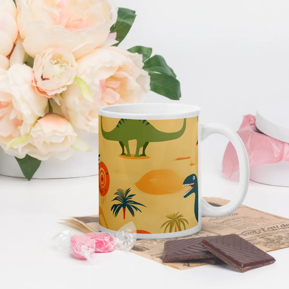 Dinosauria Delight: A Colorful Prehistoric Adventure | Mugs | Multiple Sizes & Colors