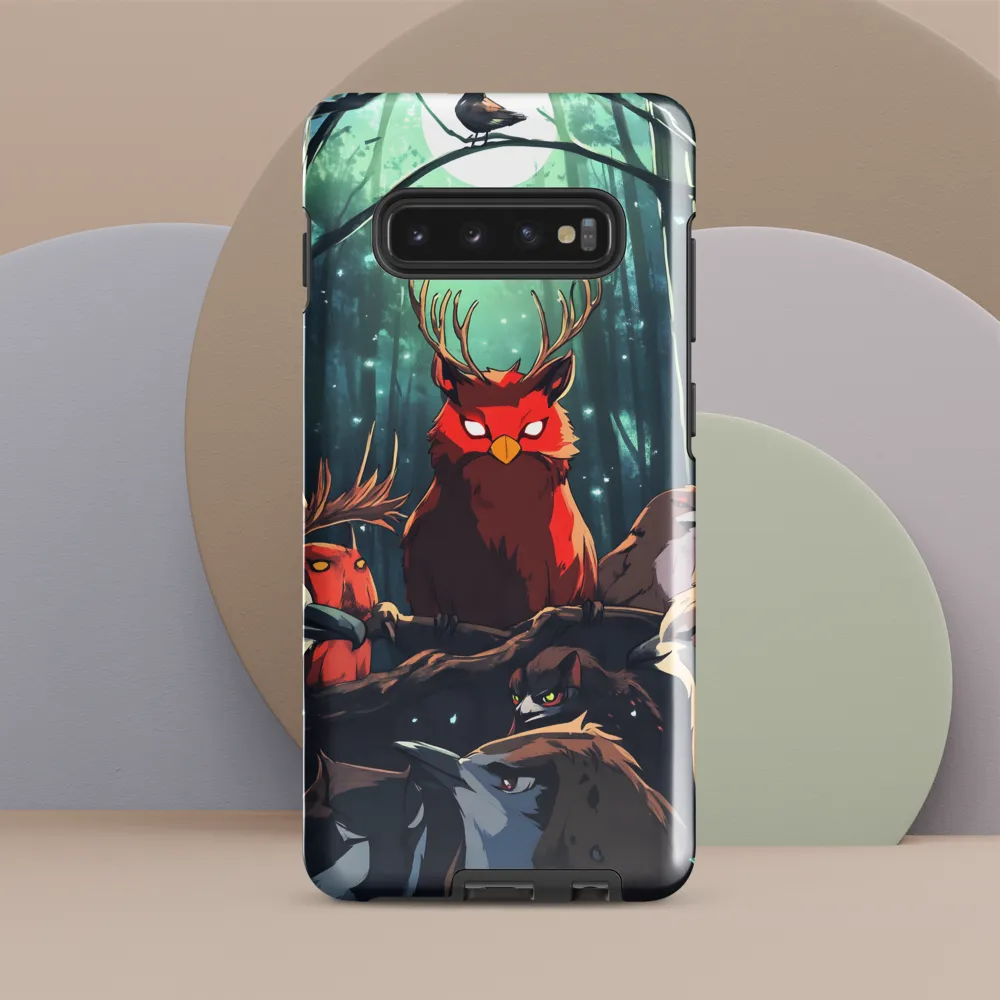 Gathering in the Moonlit Forest | Phone Case |  S10 Plus | Tough Case | Glossy