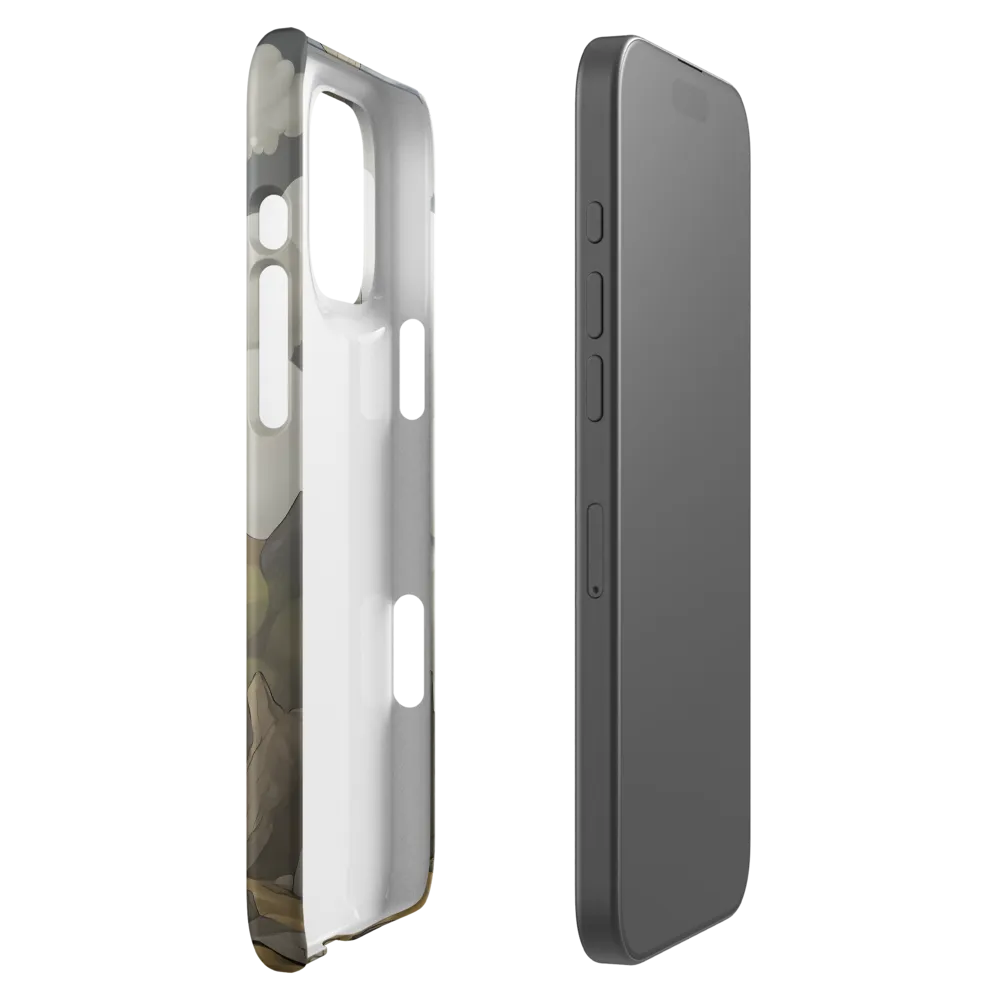 Whimsical Stone Figure in a Rocky Landscape | Phone Case |  16 Pro Max | Snap Case | Matte