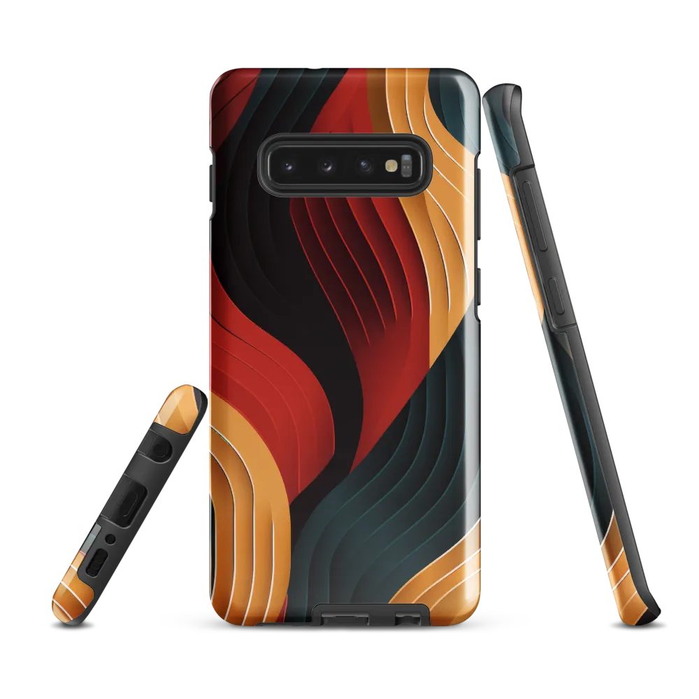 Dynamic Waves of Color | Phone Case |  S10 Plus | Tough Case | Glossy