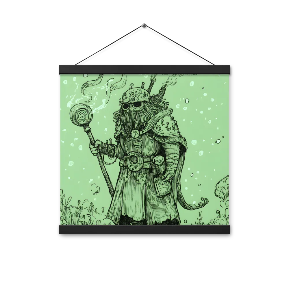 The Enigmatic Wizard | Poster With Black Wood Hanger | 16″×16″