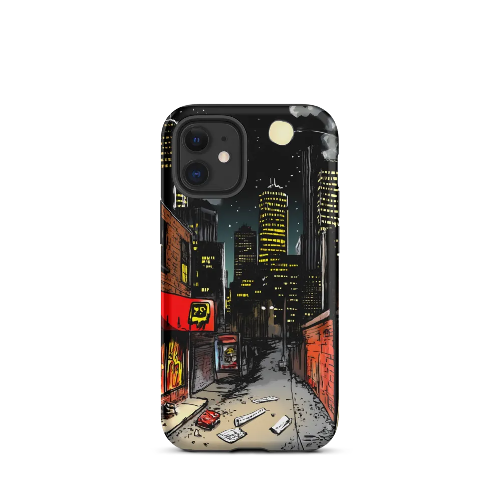 Nocturnal Cityscape: The Hidden Alley | Phone Case |  12 mini | Tough Case | Matte