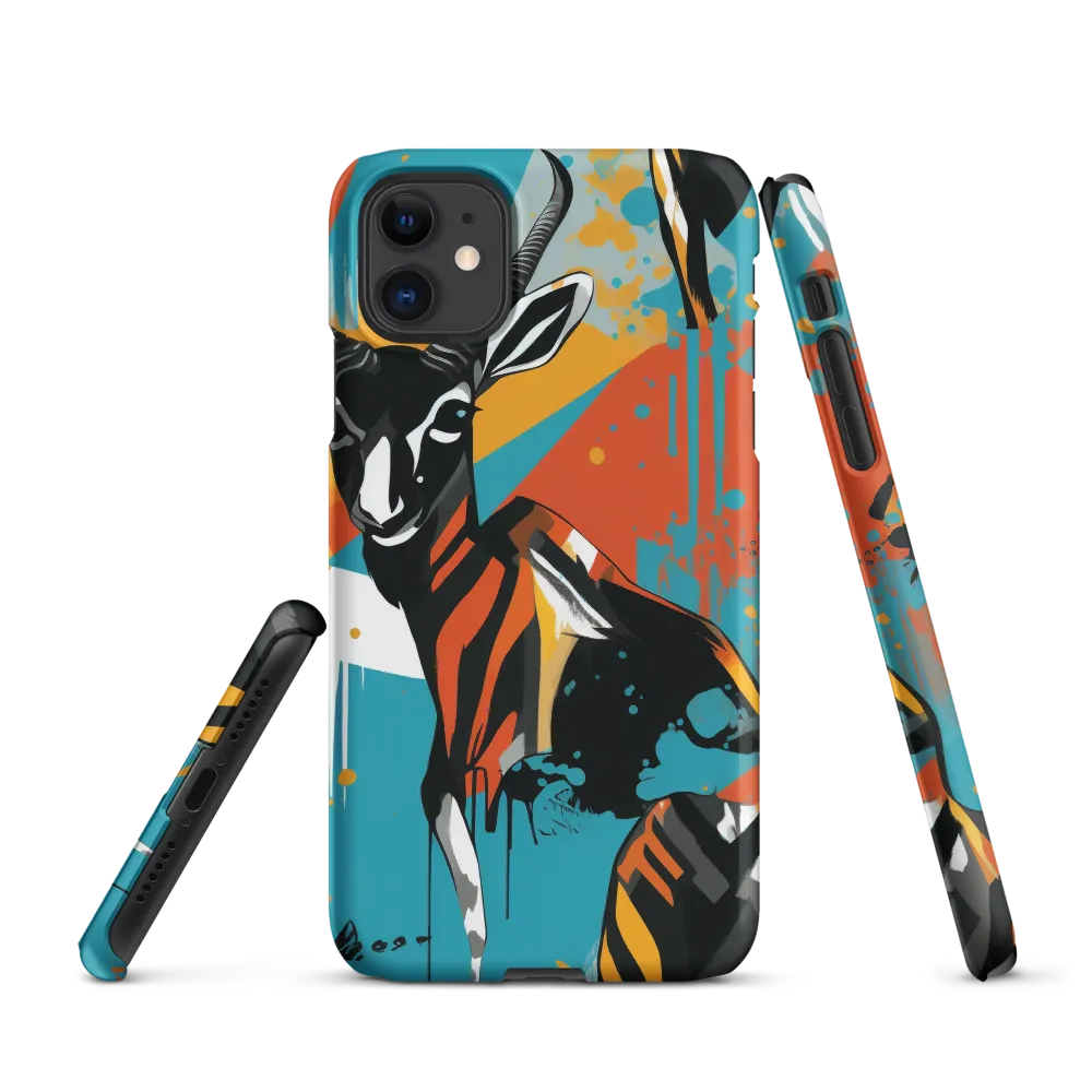 Dynamic Antelope in Vivid Abstract