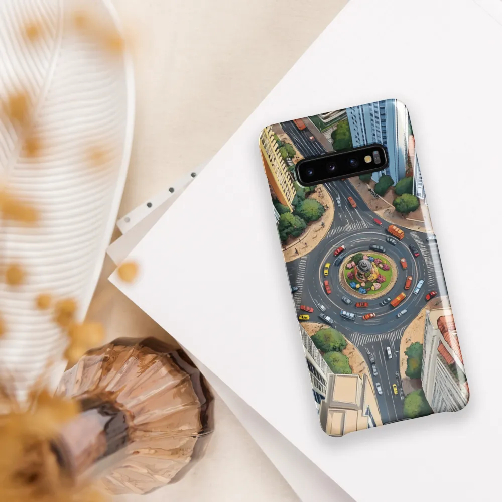 Urban Symphony: Aerial Vision of City Life | Phone Case |  S10 Plus | Snap Case | Glossy