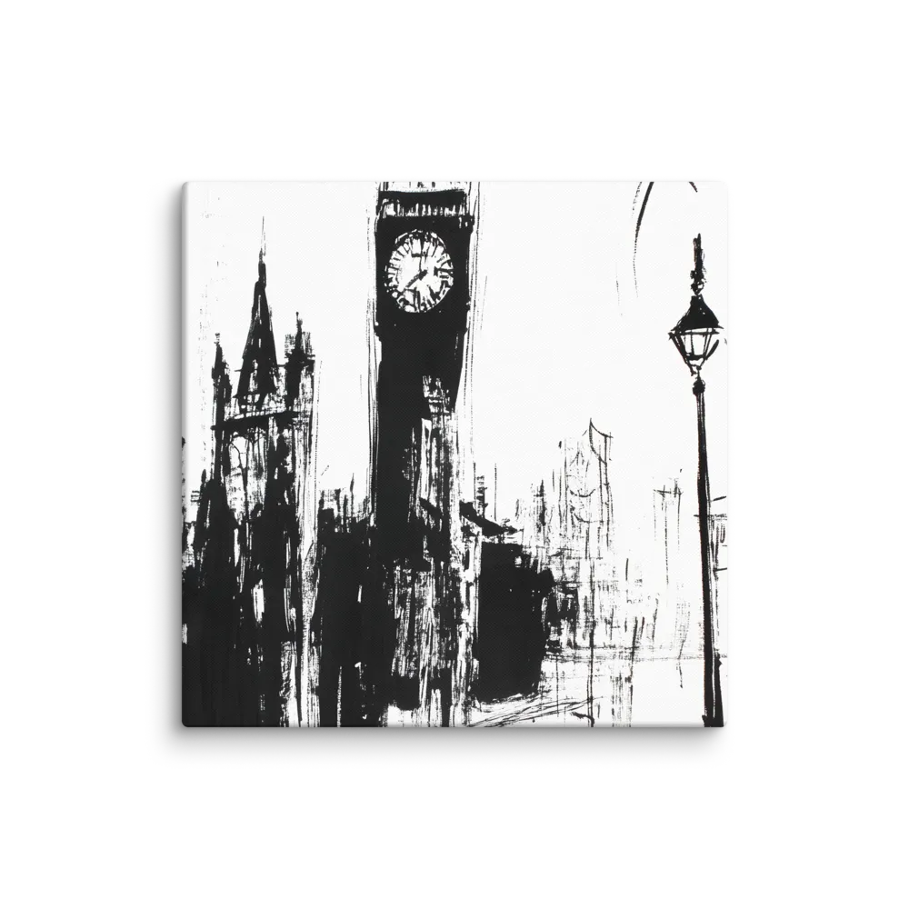 Clock Tower in Motion | Canvas | 20″×20″
