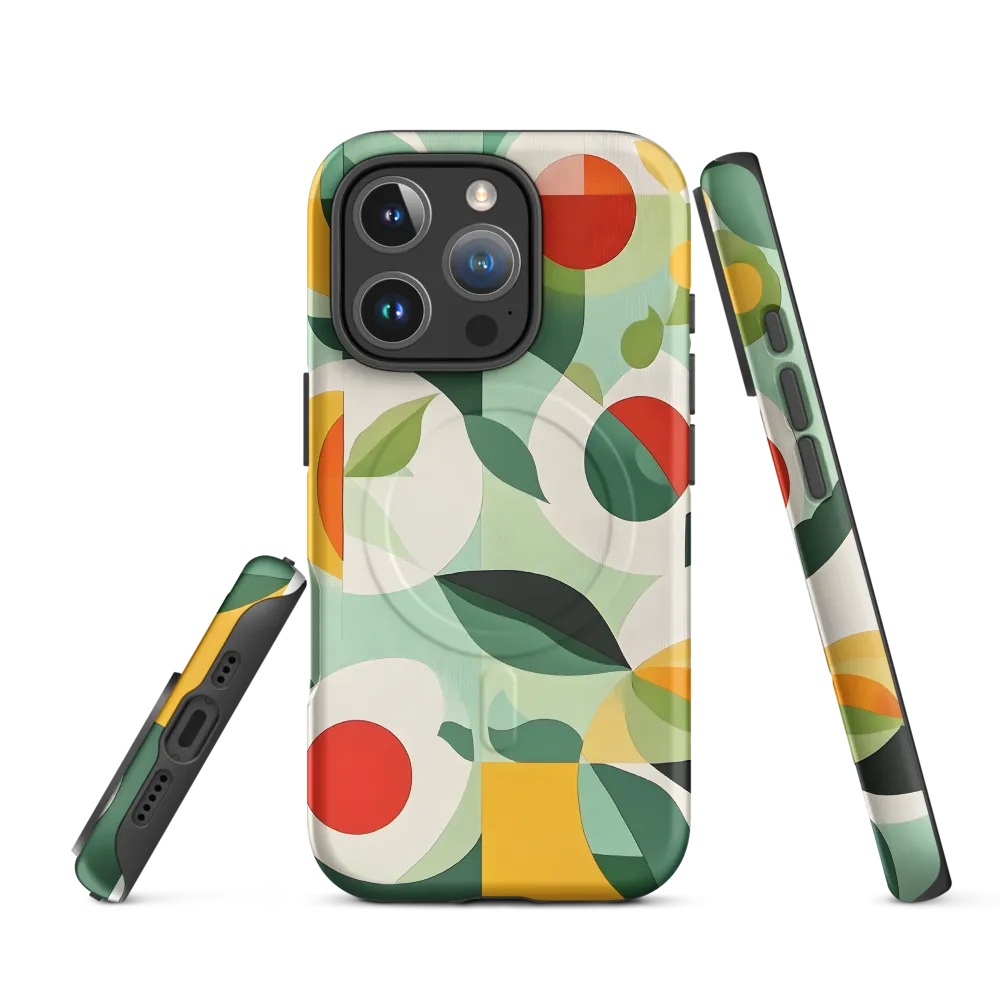 Harmony in Shapes: A Playful Abstract Design | Phone Case |  16 Pro | MagSafe® Tough Case | Matte