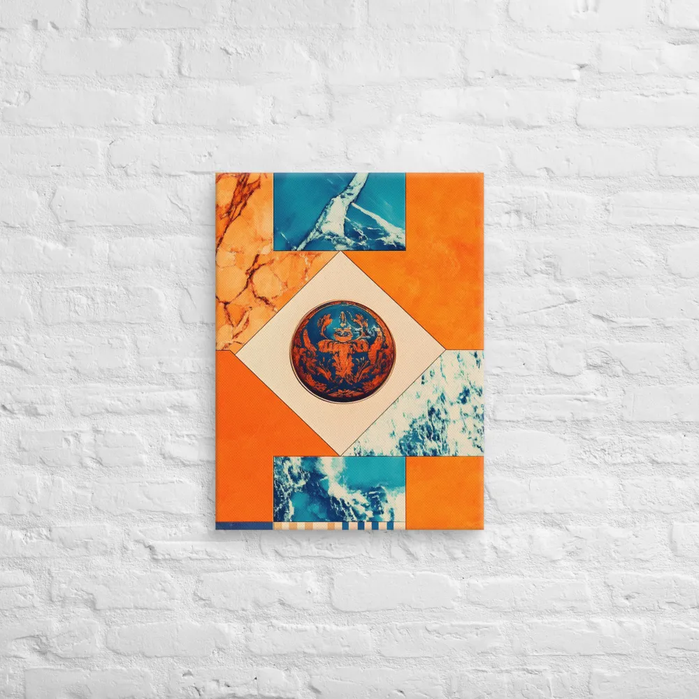 Harmonious Encounters: Abstract Geometry | Canvas | 18″×24″