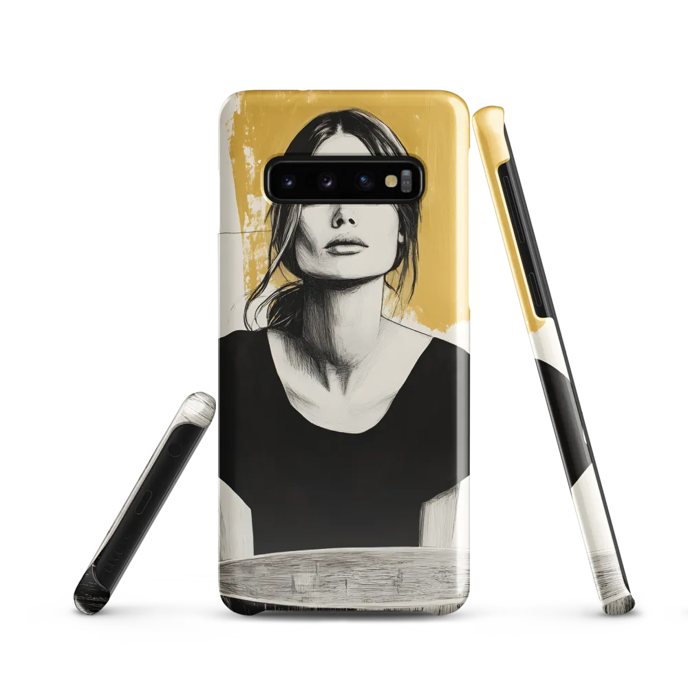 Golden Serenity: A Minimalist Portrait
