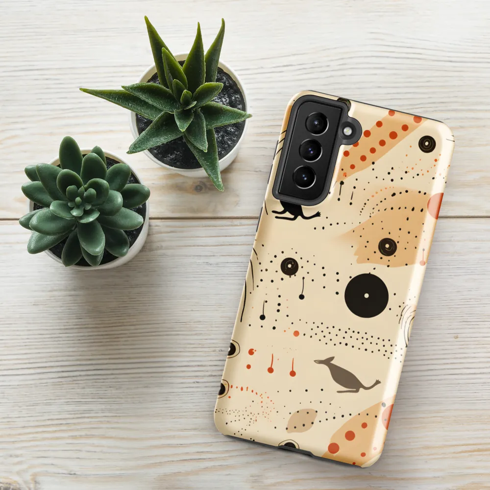 Playful Patterns in Earth Tones | Phone Case |  S21 Plus | Tough Case | Glossy