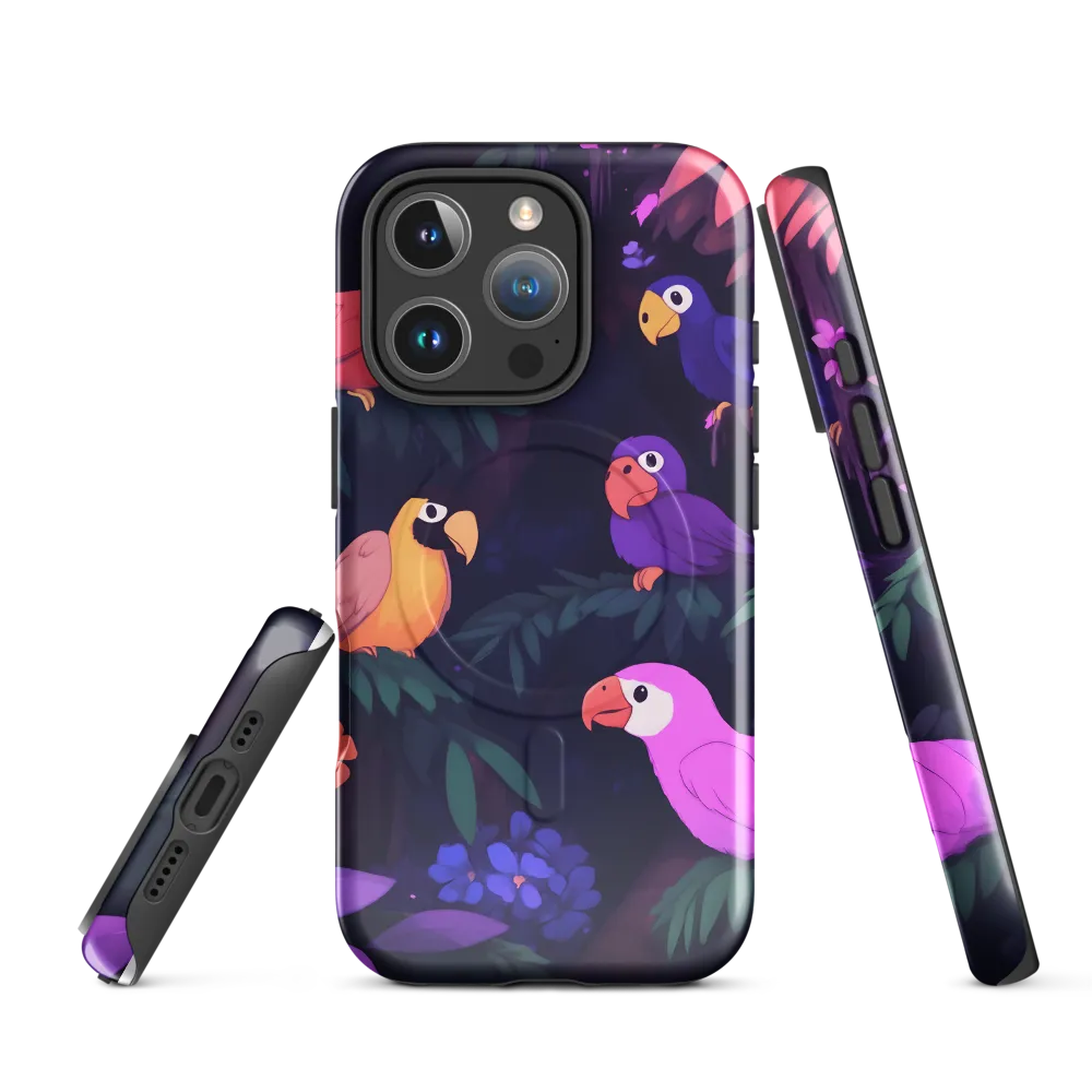 Tropical Parrot Playground | Phone Case |  16 Pro | MagSafe® Tough Case | Glossy