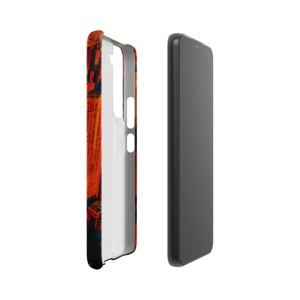Urban Dawn: A Digital Ode to Skyscrapers | Phone Case |  S22 | Snap Case | Matte