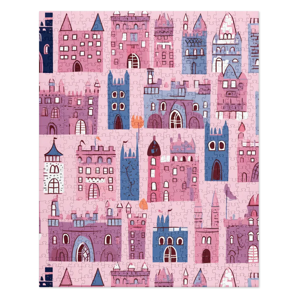 Whimsical Castles: A Playful Tapestry | Jigsaw Puzzle | 520 pieces