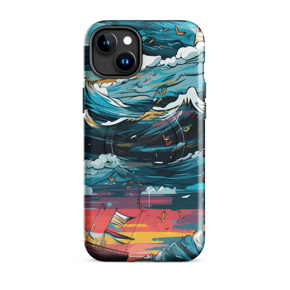 Turbulent Seas: A Lighthouse Adventure | Phone Case |  15 Plus | MagSafe® Tough Case | Glossy