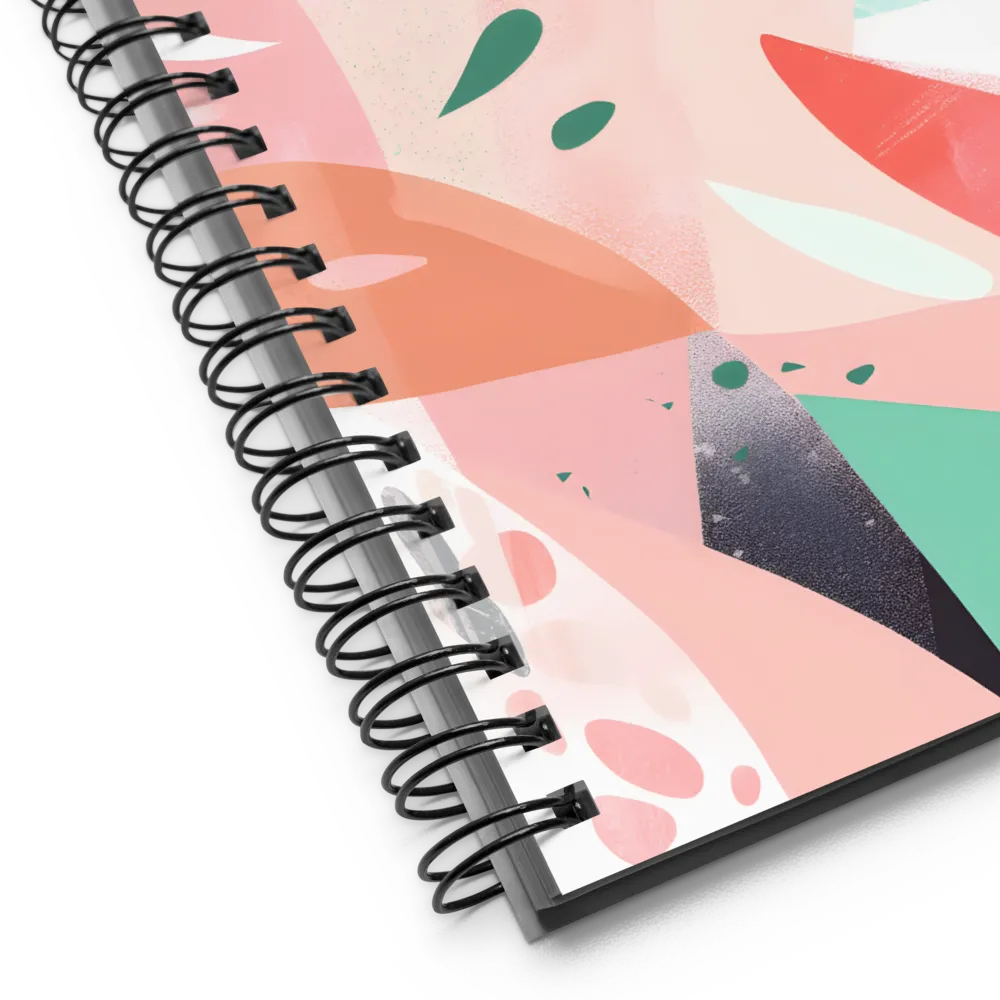 Whimsical Harmony: An Abstract Encounter | Spiral Notebook