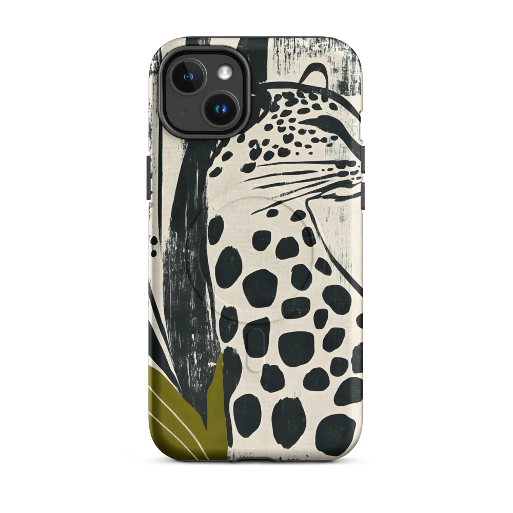 Leopard in Silhouette: A Modern Appeal | Phone Case |  14 Plus | MagSafe® Tough Case | Matte