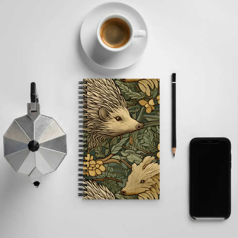 Whimsical Hedgehog Garden | Spiral Notebook