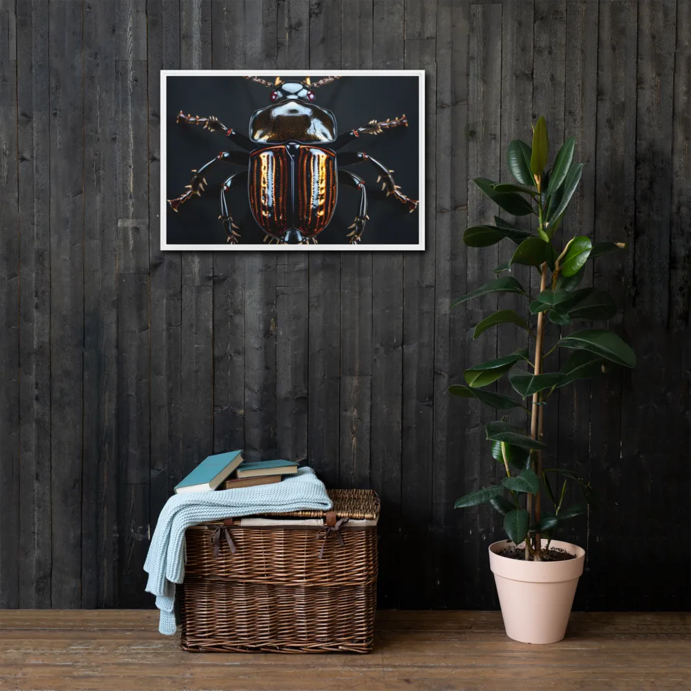 Luminous Insect Majesty | Canvas with White Frame | 20″×30″