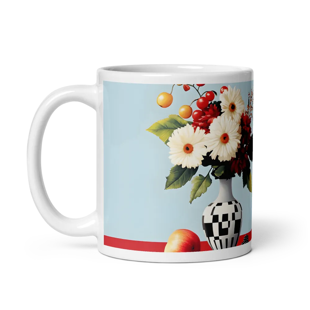 Floral Symphony: A Modern Still Life | Mug with White inside | 11 oz