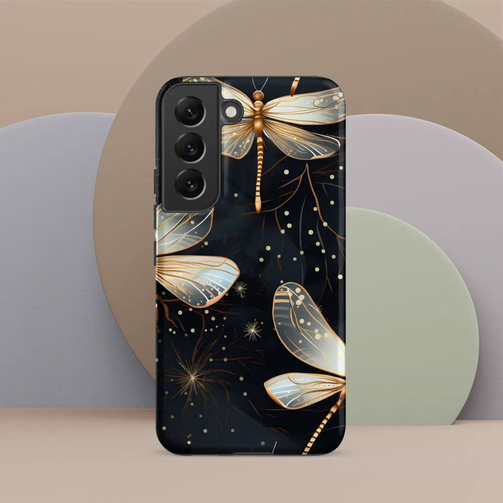 Ethereal Dance: Dragonflies in a Midnight Garden