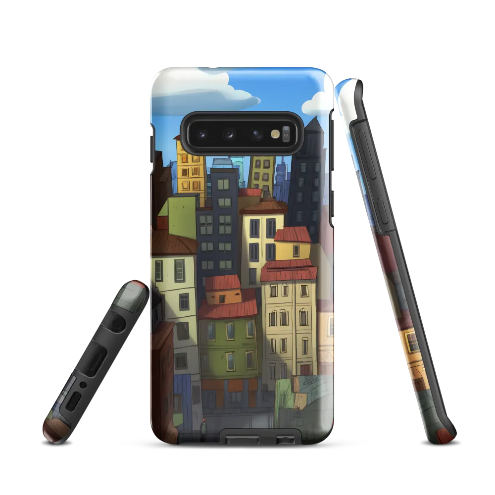 Urban Symphony: A Colorful Cityscape | Phone Case |  S10 | Tough Case | Glossy