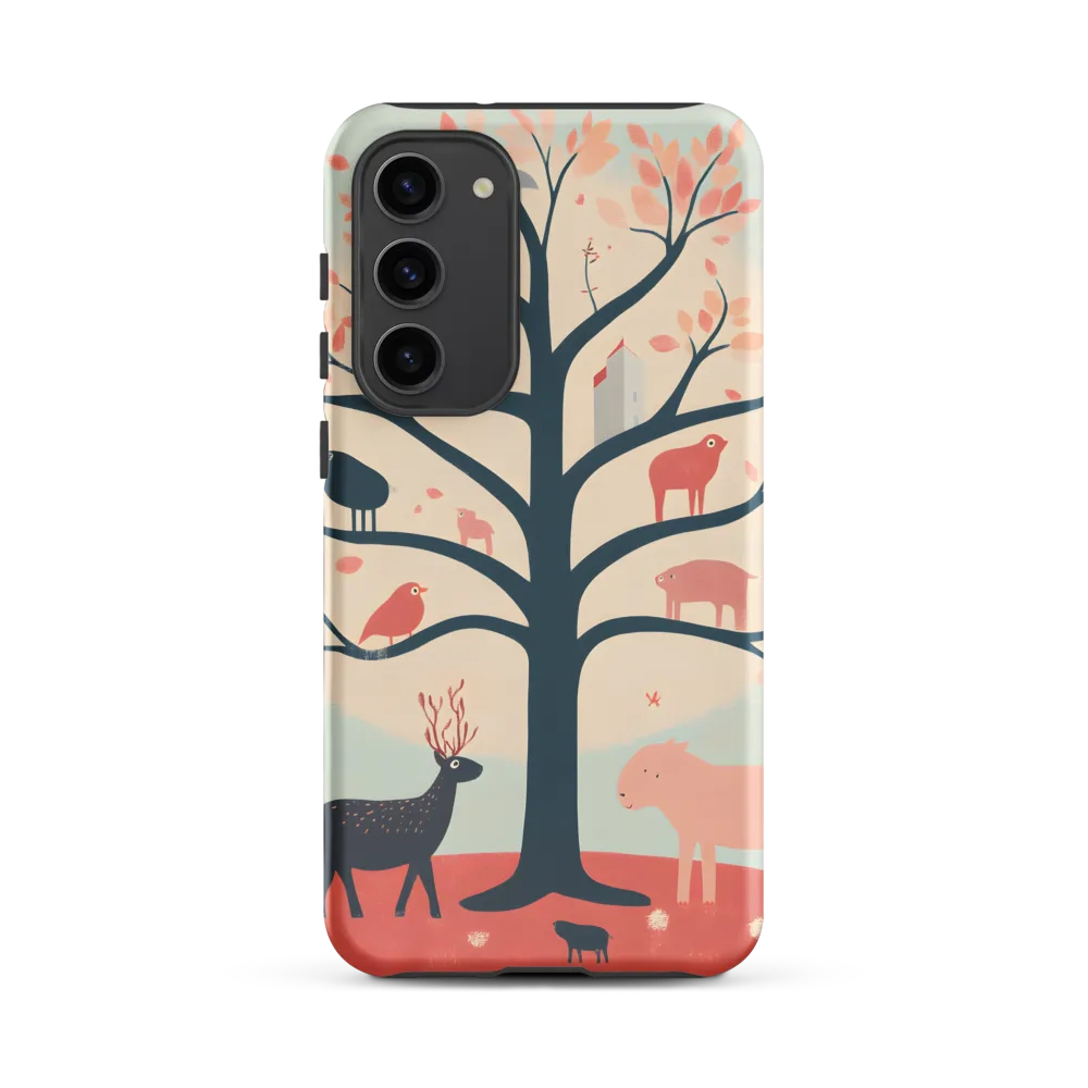 Whimsical Tree with Playful Creatures