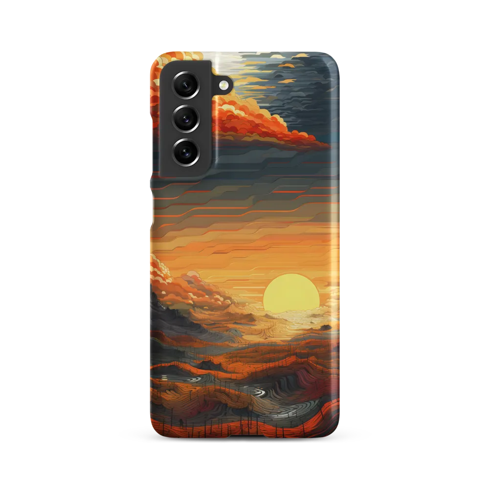 Ethereal Sunset: A Serene Landscape in Flowing Forms
