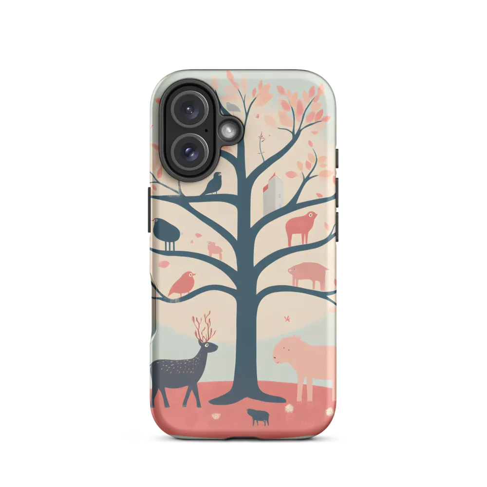 Whimsical Tree with Playful Creatures | Phone Case