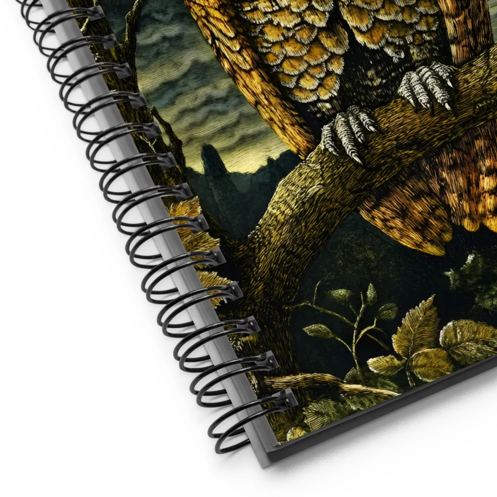 Mystical Night: The Guardian Owl | Spiral Notebook