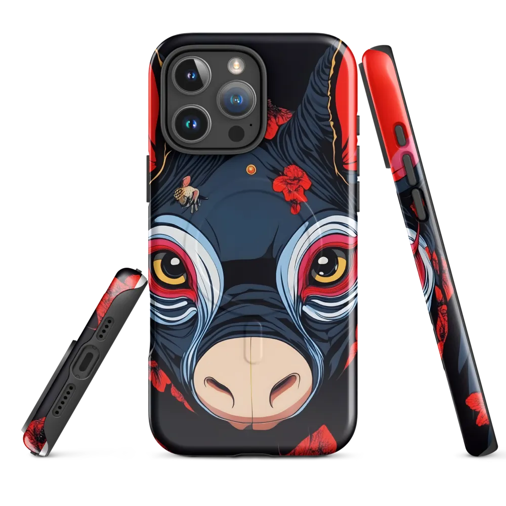 Mystical Bull with Floral Motifs