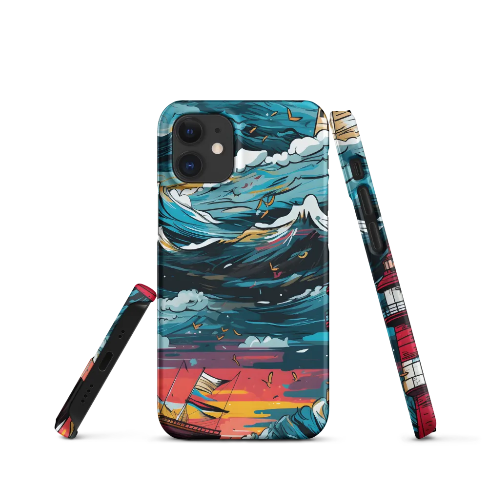 Turbulent Seas: A Lighthouse Adventure | Phone Case |  12 Mini | Snap Case | Matte