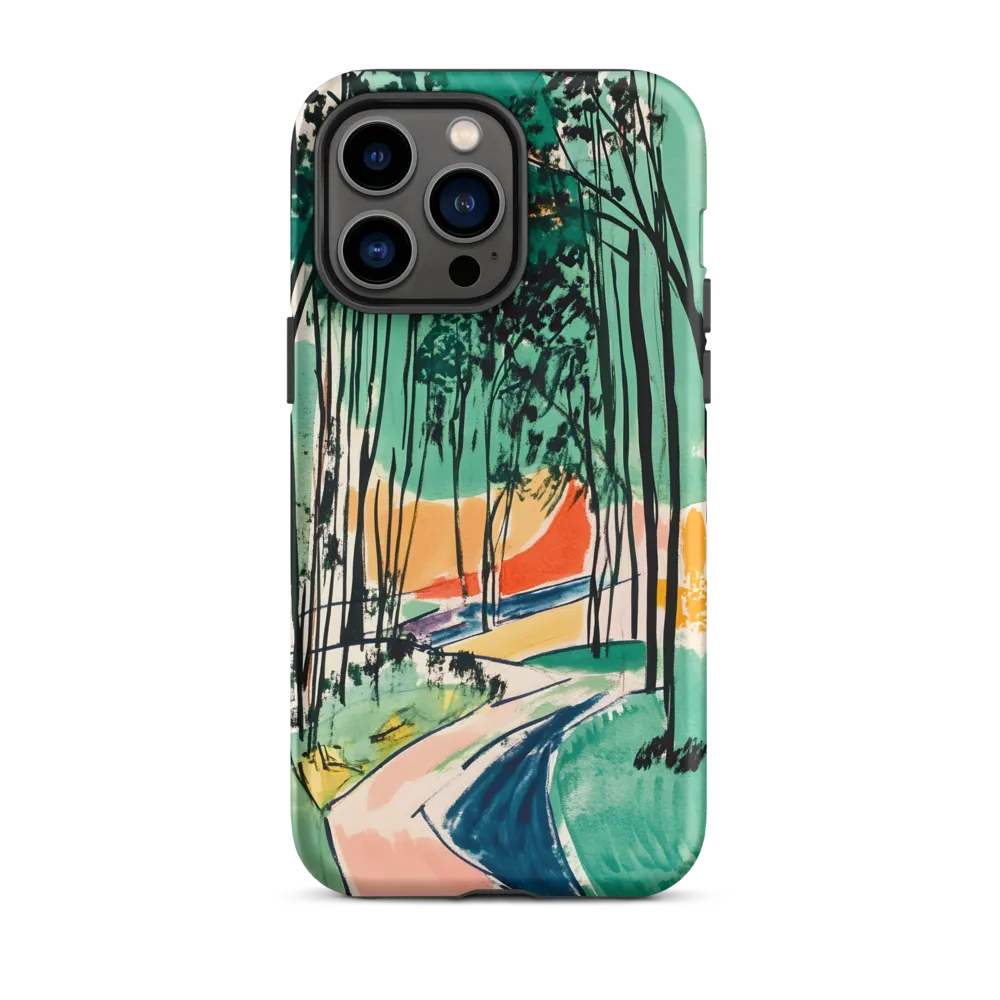 Winding Path Through the Forest | Phone Case |  14 Pro Max | Tough Case | Matte