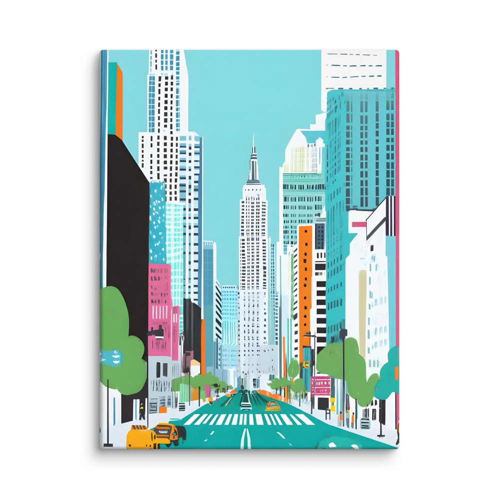Urban Symphony: A Modern Cityscape | Canvas | 24″×32″