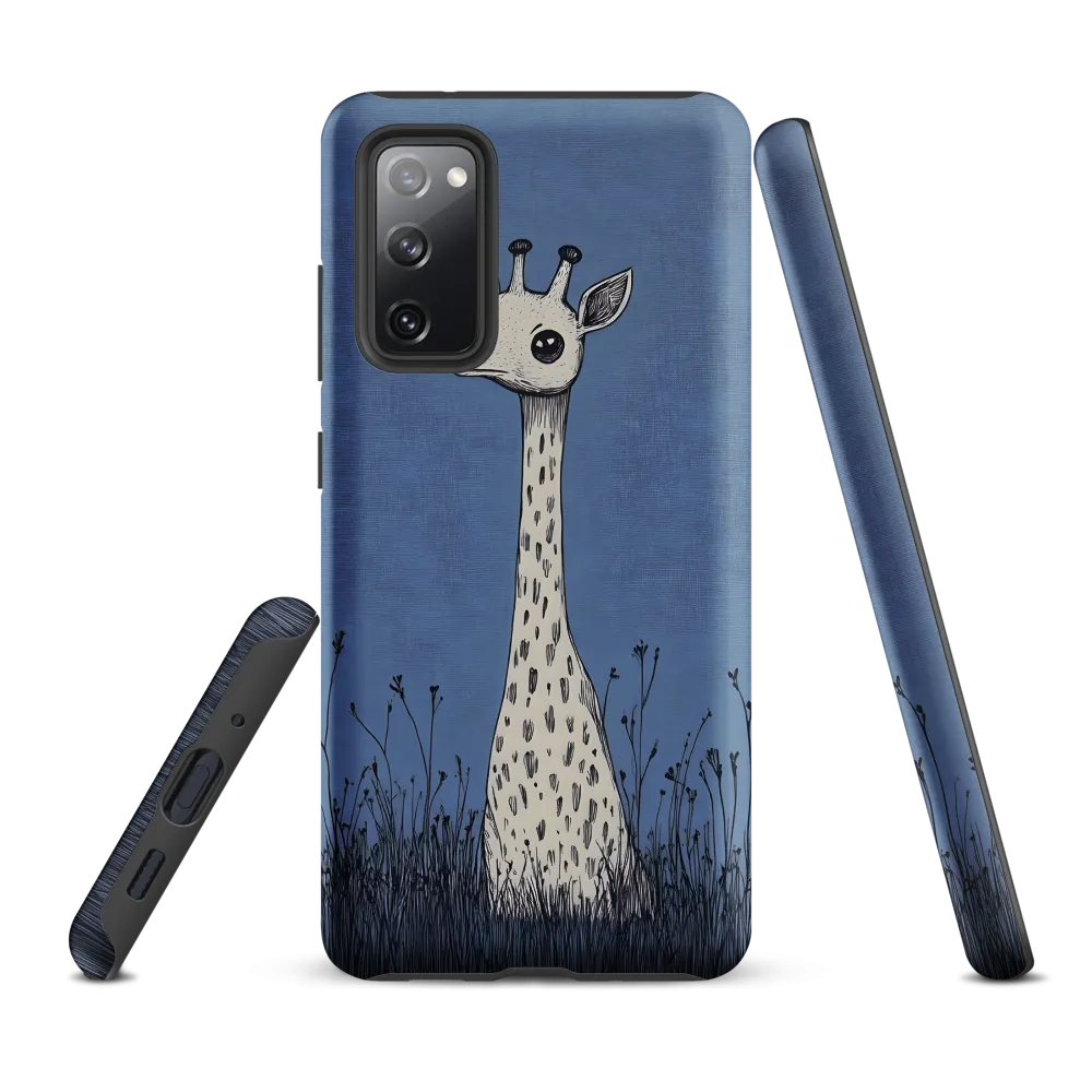 Whimsical Giraffe in Blue