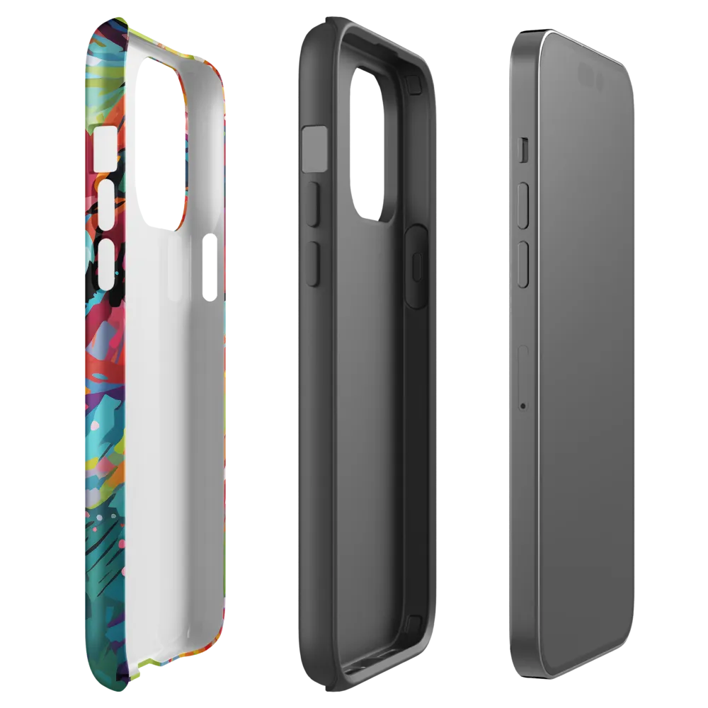 Colorful Lizard: An Abstract Adventure | Phone Case |  14 Pro Max | Tough Case | Glossy