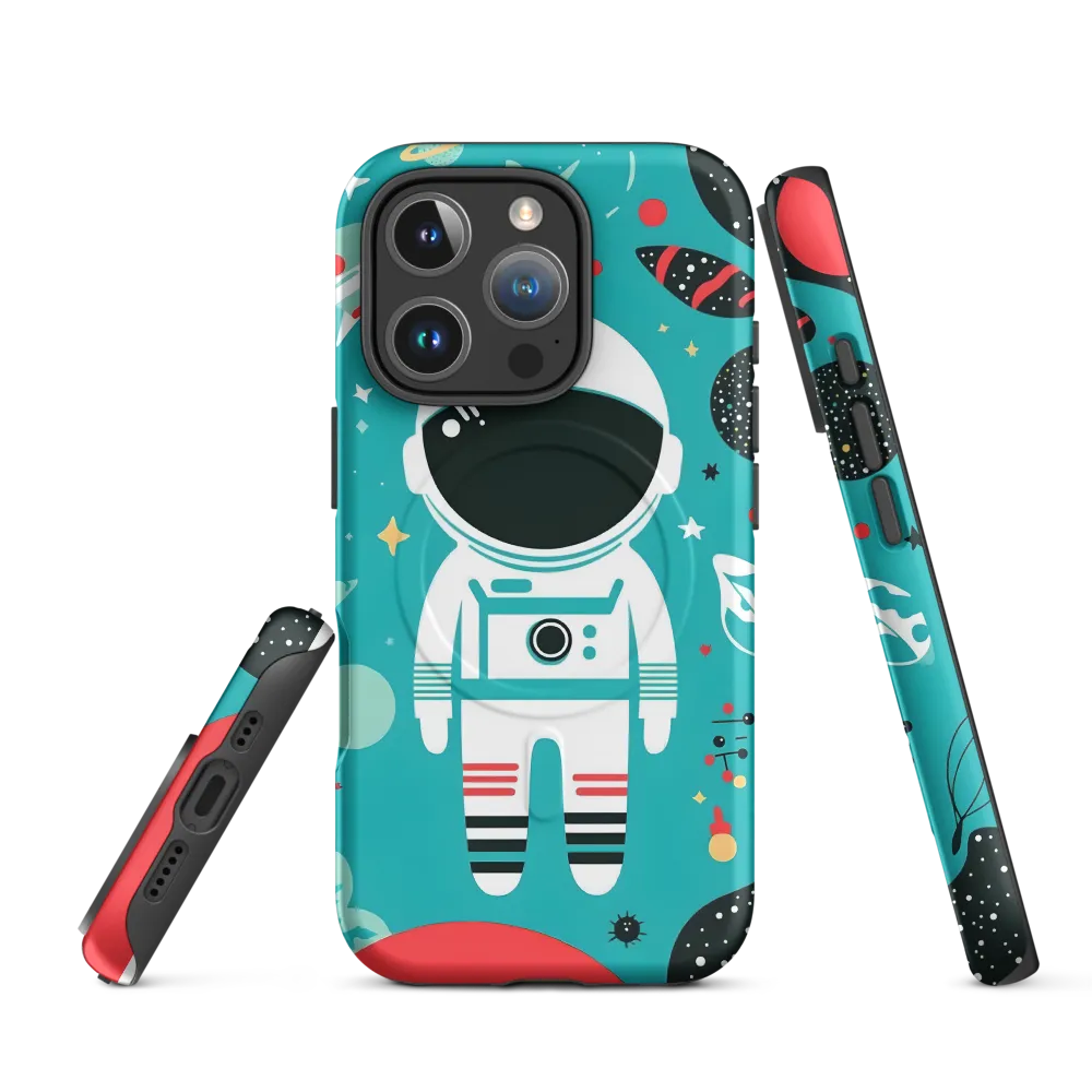 Whimsical Astronaut in Cosmic Wonderland | Phone Case |  16 Pro | MagSafe® Tough Case | Matte