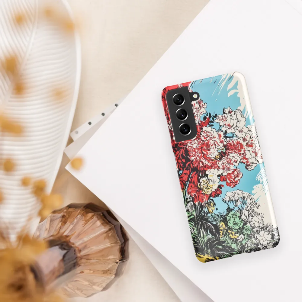 Floral Symphony in Bold Colors | Phone Case |  S21 | Snap Case | Glossy