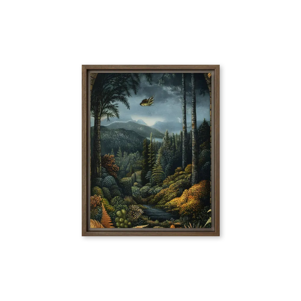 Whispers of the Enchanted Forest | Canvas with Brown Frame | 11″×14″