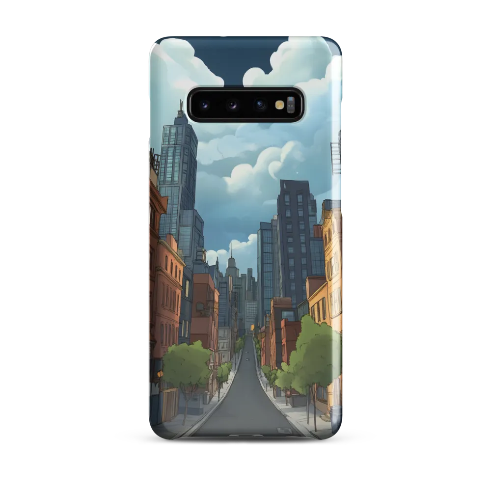 Urban Serenity: A Digital Cityscape | Phone Case |  S10 Plus | Snap Case | Glossy