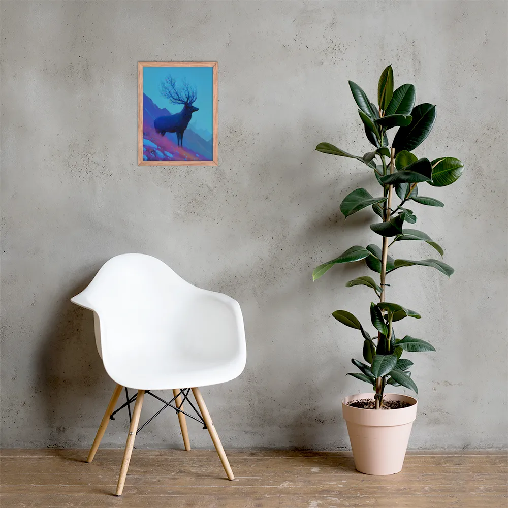 Ethereal Harmony | Poster with Red oak Frame | 12″×16″
