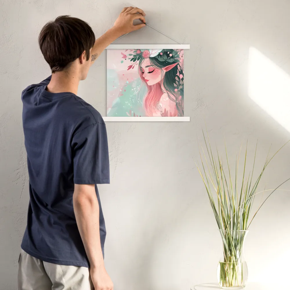 Whispers of Nature | Poster With White Wood Hanger | 14″×14″