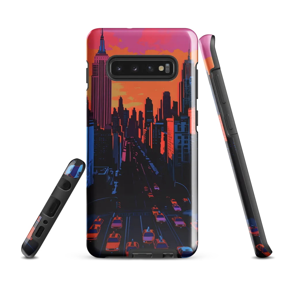 Sunset Over Skyscrapers | Phone Case |  S10 Plus | Tough Case | Glossy