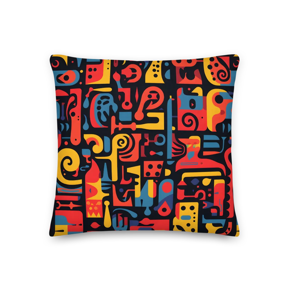 Mosaic of Playful Patterns | Pillow | 18″×18″