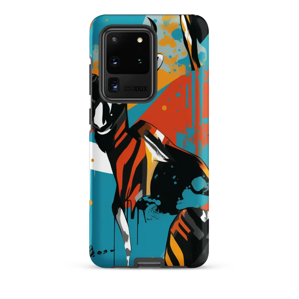 Dynamic Antelope in Vivid Abstract